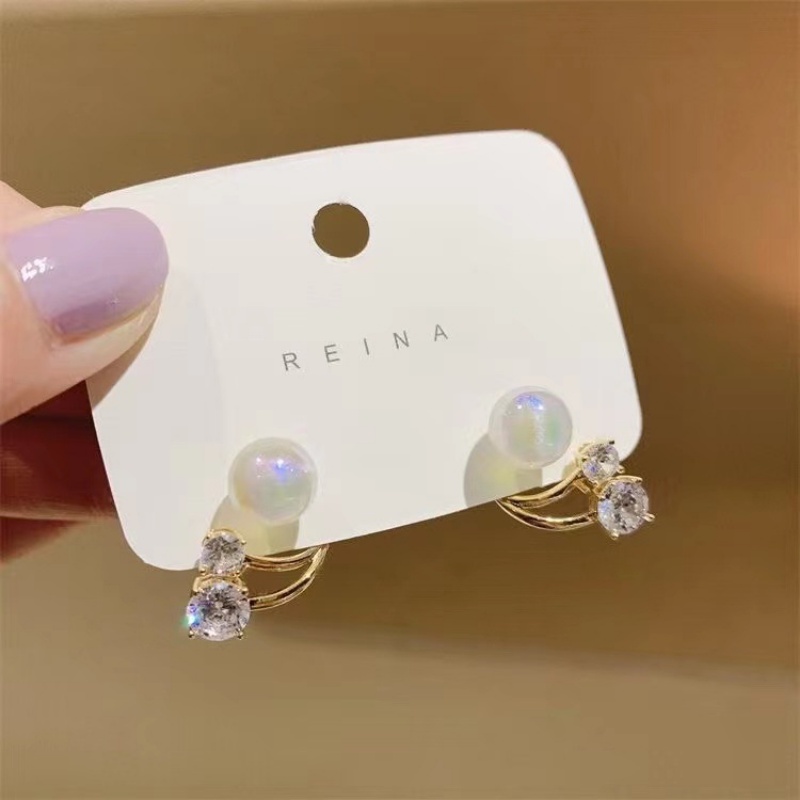 1 Pasang Anting Mutiara Desain Mermaid Gaya Korea Untuk Wanita