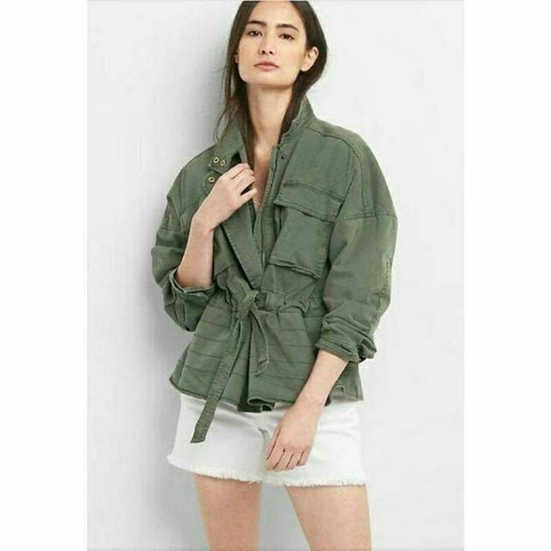 GAP Women's Utility New Vintage Green Jacket