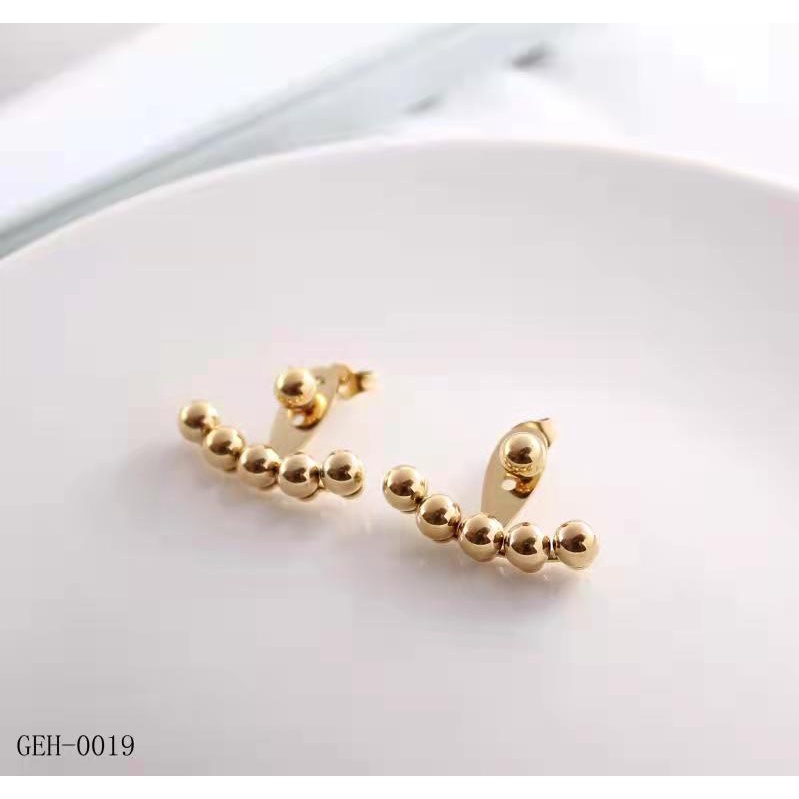 Anting titanium biji bola perhiasan fashion 0019,8066