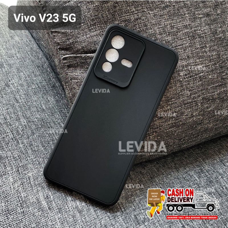 case vivo v23 5g case 3d pro kamera case slim blackmatte silikon warna vivo v23 5g