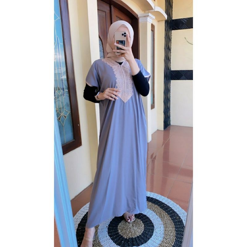 Baju Daster Arab/Arabia/Arabian Renda Busui Resleting Rayon Premium Panjang Jumbo Murah Terbaru