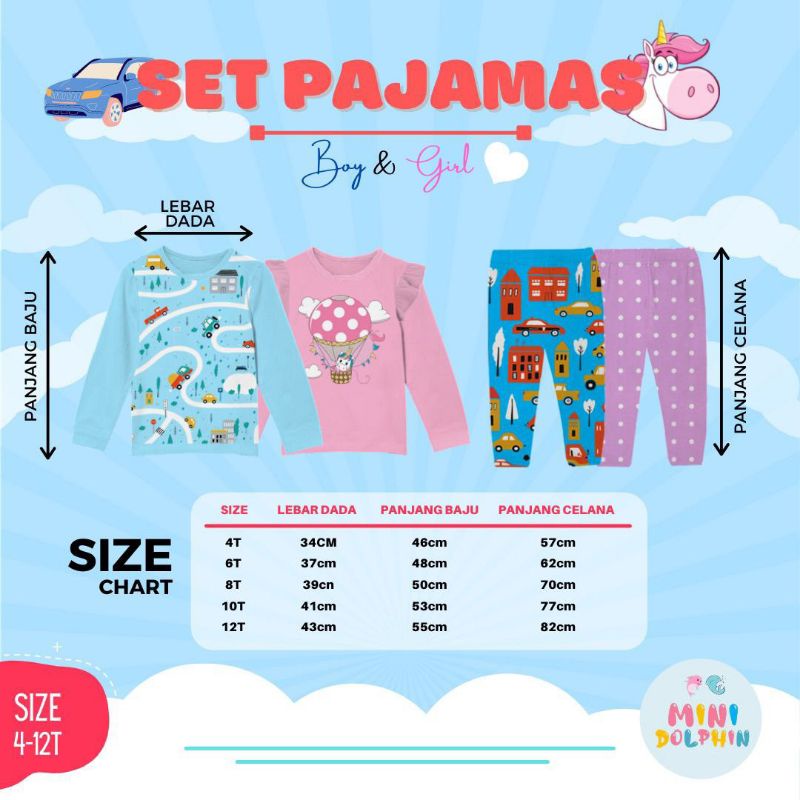 BAJU SETELAN ANAK PEREMPUAN CASUAL TIDUR MURAH YUMNA KIDS 4-12 TAHUN