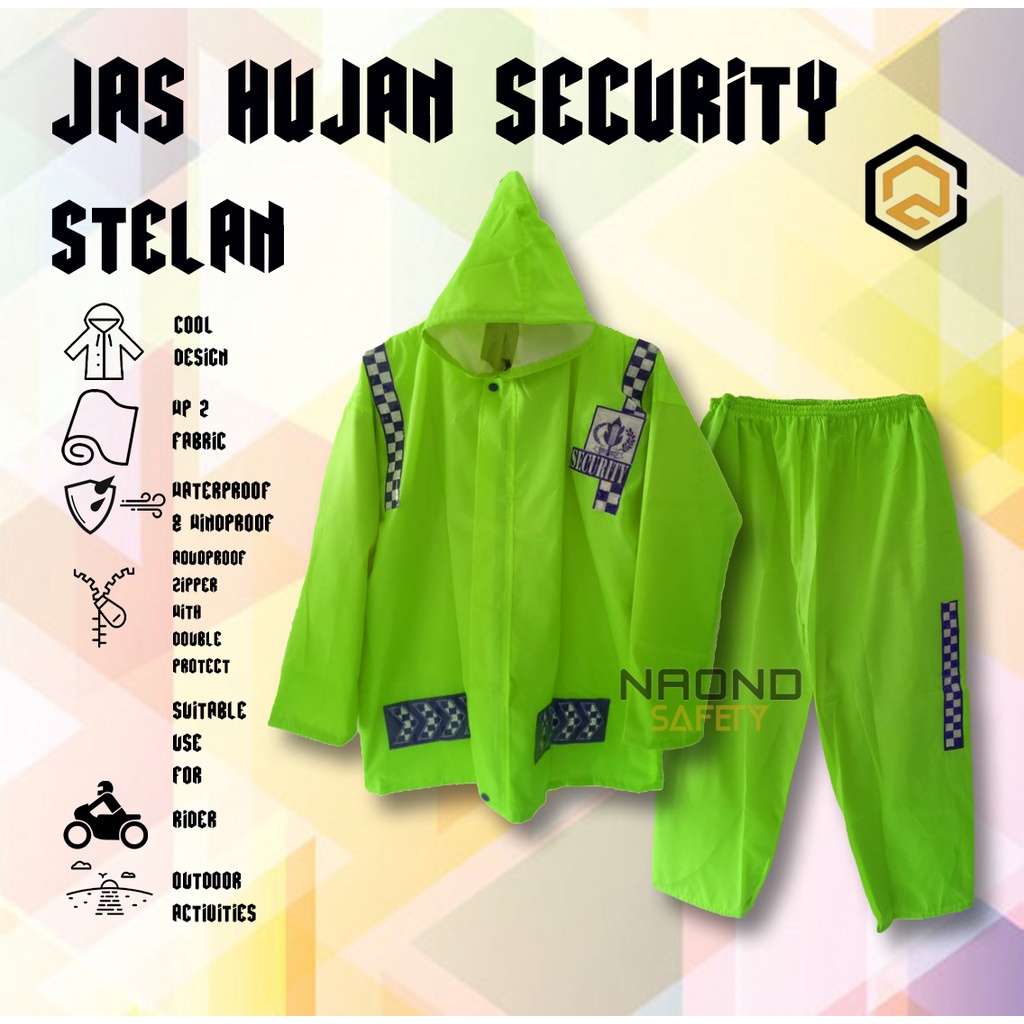 Jas Hujan Setelan Security Stelan Security Jas Hujan Set Jas Hujan Pria Raincoat