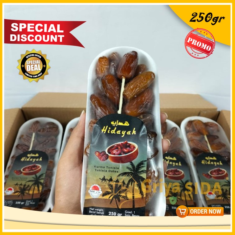 Kurma tunisia hidayah 250gr harga grosir kurma tunisia madu hidayah PROMO