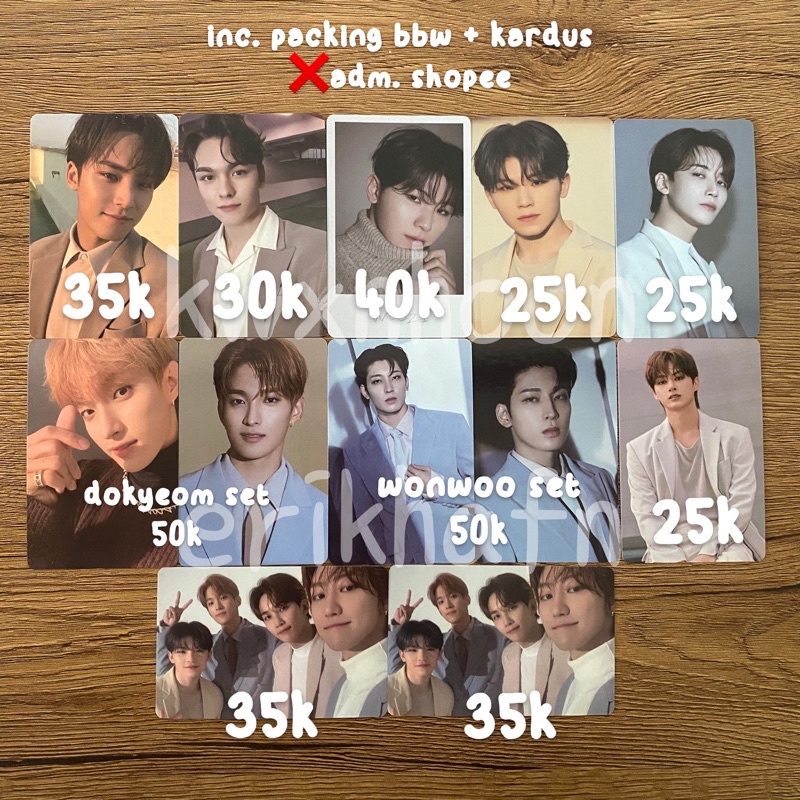 Trading Card Incomplete Mingyu Vernon Woozi Jeonghan Dokyeom Wonwoo Jun
