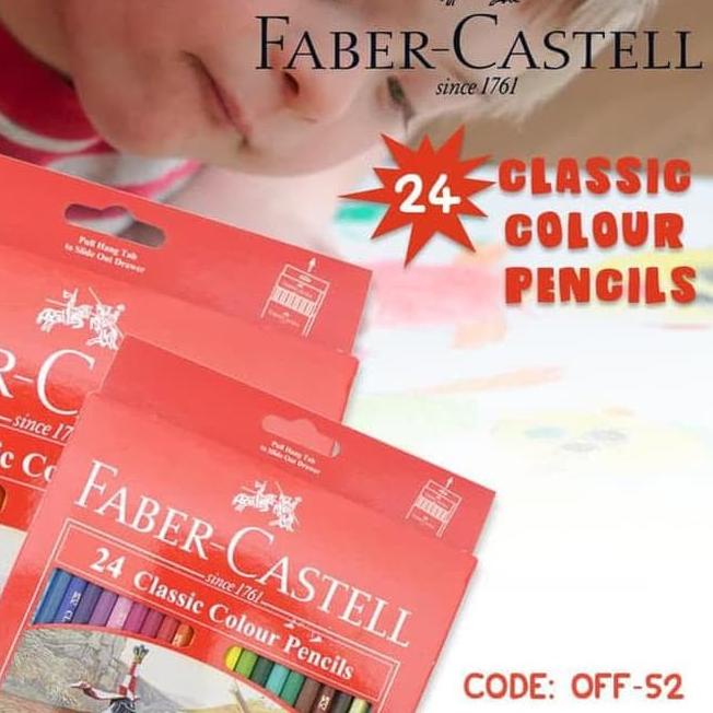 

Promo Sekarang--PENSIL WARNA KAYU 24 WARNA - FABER CASTELL CLASSIC 24 Warna (OFF-52)