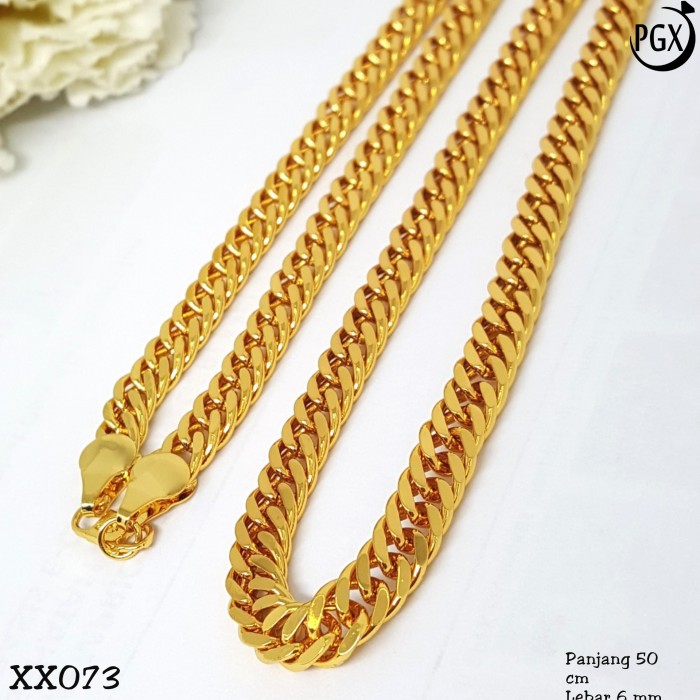 XX73 Kalung Panjang Hijab Set Aksesoris Perhiasan Imitasi Xuping Emas