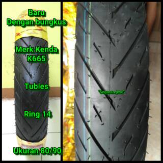  Ban  motor  matic  tubles ring  14  Merk Kenda ukuran 80 90 