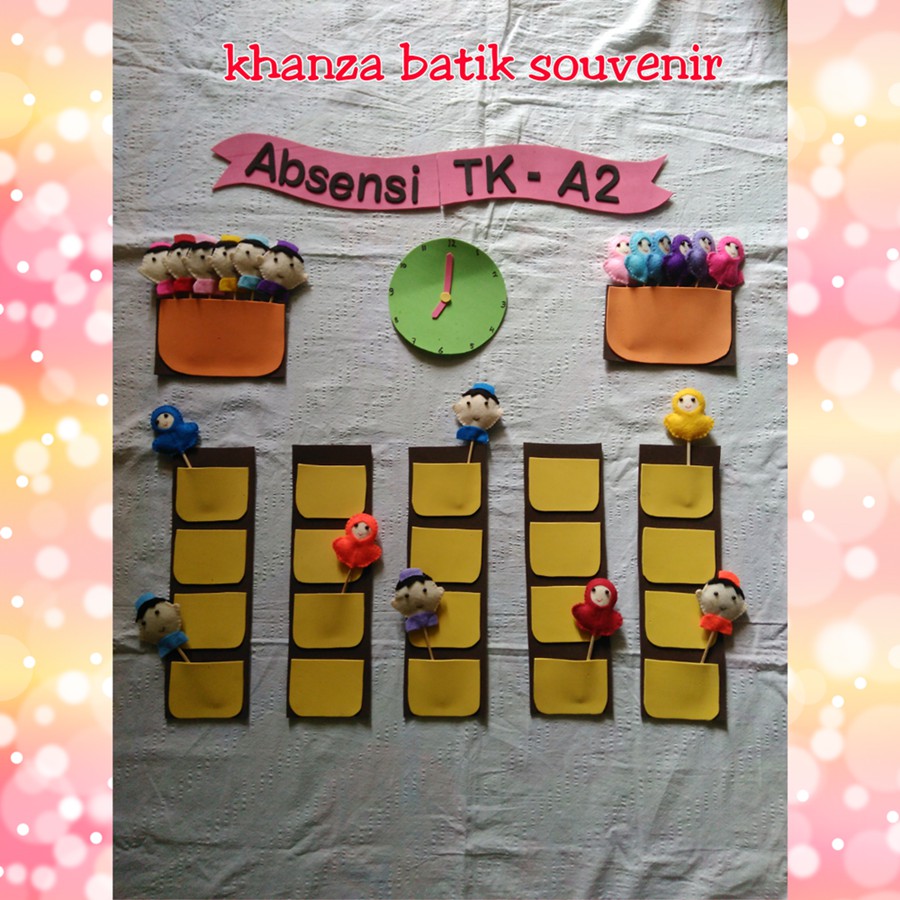 Hiasan Dinding Edukasi Anak Absensi Stik Boneka Shopee Indonesia