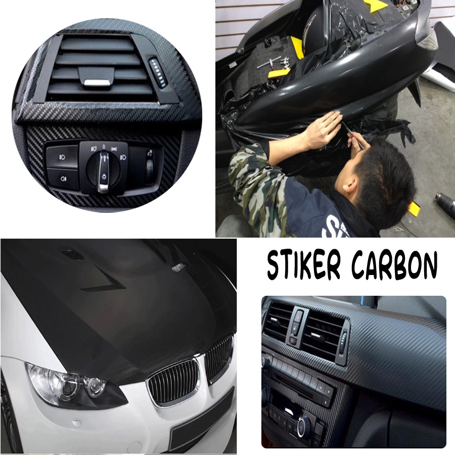 Sticker Skotlet Skotlite Karbon Stiker Carbon 3D Tekstur Timbul Motor Lebar Rd Sticker karbon Sticker 3D Mobil Murah - DR88