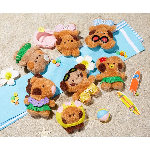 BT21 SUMMER MININI DOLL EDITION LIMITED OFFICIAL BONEKA BTS HOOLA BEACH SERIES PLUSH CUSHION