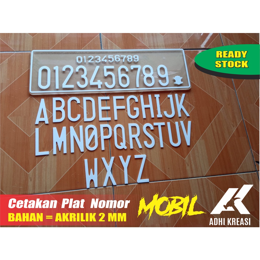 CETAKAN PLAT NOMOR MOBIL LENGKAP / PLAT NOMOR AKRILIK / AKRILIK PLAT NOMOR/ MAL PLAT NOMOR/ USAHA PL