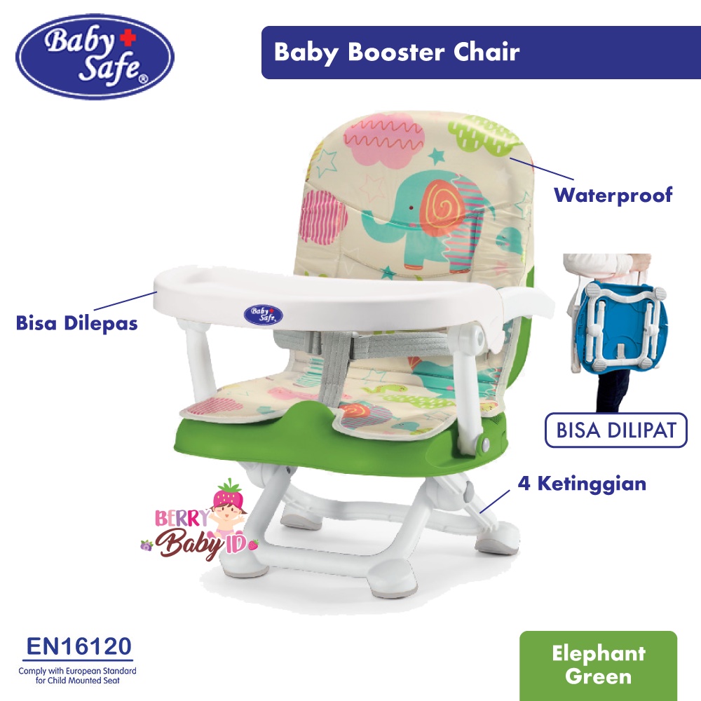 Baby Safe Pop n Eat Baby Booster Seat Kursi Makan Bayi BO02 BBS059 Berry Mart