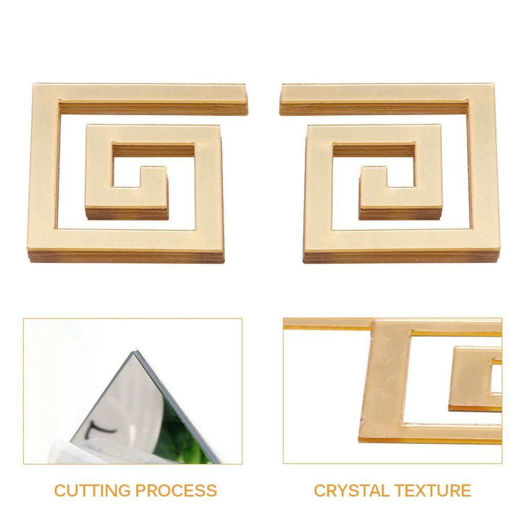 【 ELEGANT 】 Stiker Cermin Akrilik Kreatif 10pcs /pack Dapat Dilepas Dengan Perekat Belakang Dinding DIY Tidak Teratur Wall Decal