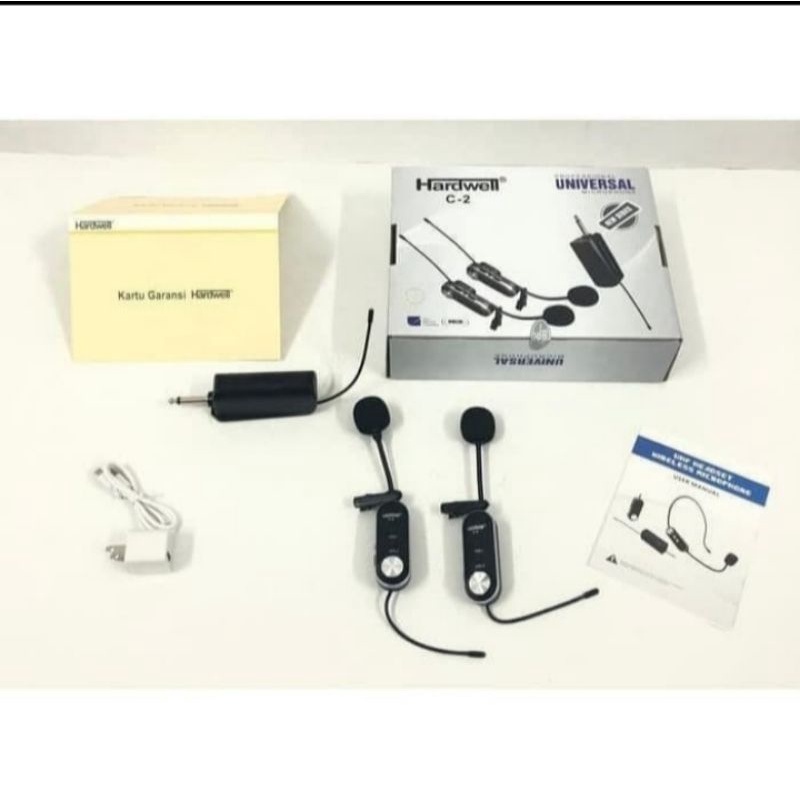 MIC WIRELESS HARDWEL C2 CLIP ON 2unit mic clip on