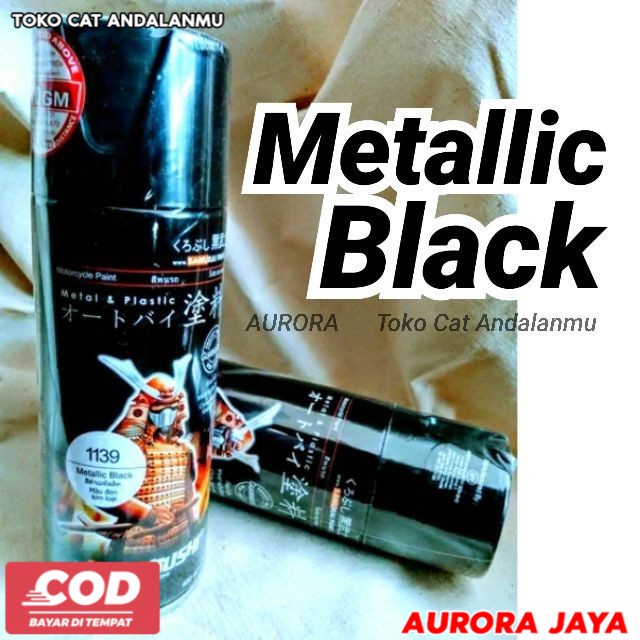 Pilox Pylox Samurai Metallic Black Hitam Metalik Metalic Metallik Cat Mobil Motor Tahan Bensin - Tok
