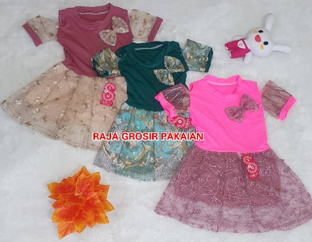 Dress Anak Model Sabrina Usia 1-4 Thn