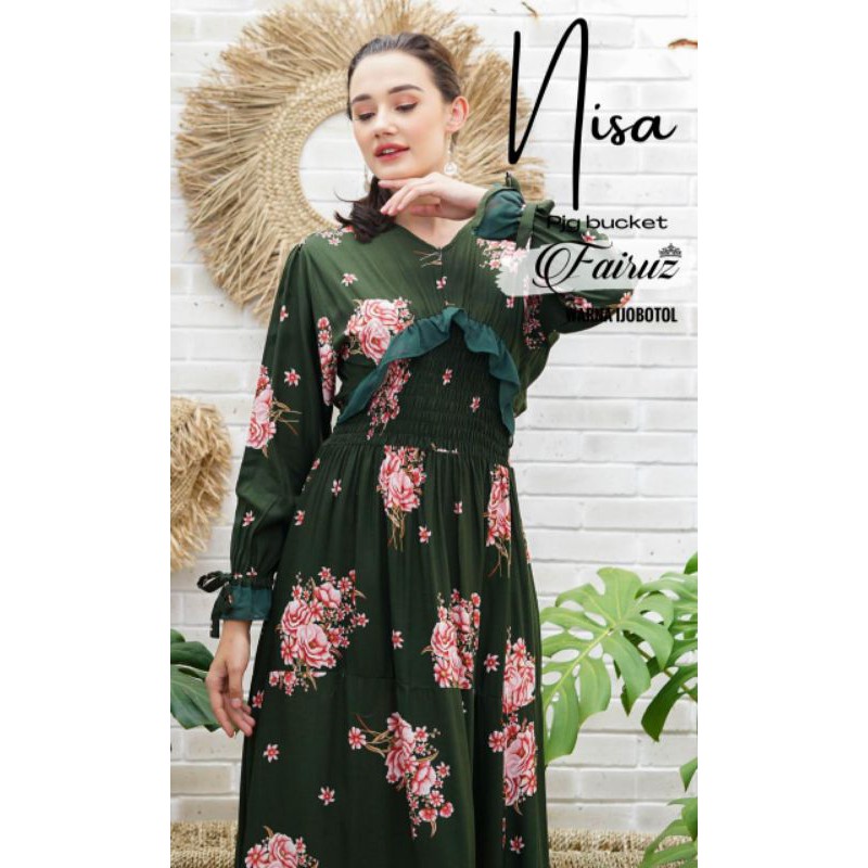Daster Arab FAIRUZ NISA Gamis Rayon Maxi Dress Original Label