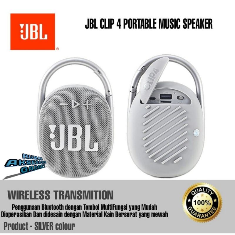 Speaker bluetooth jbl Clip 4 bass portable termurah