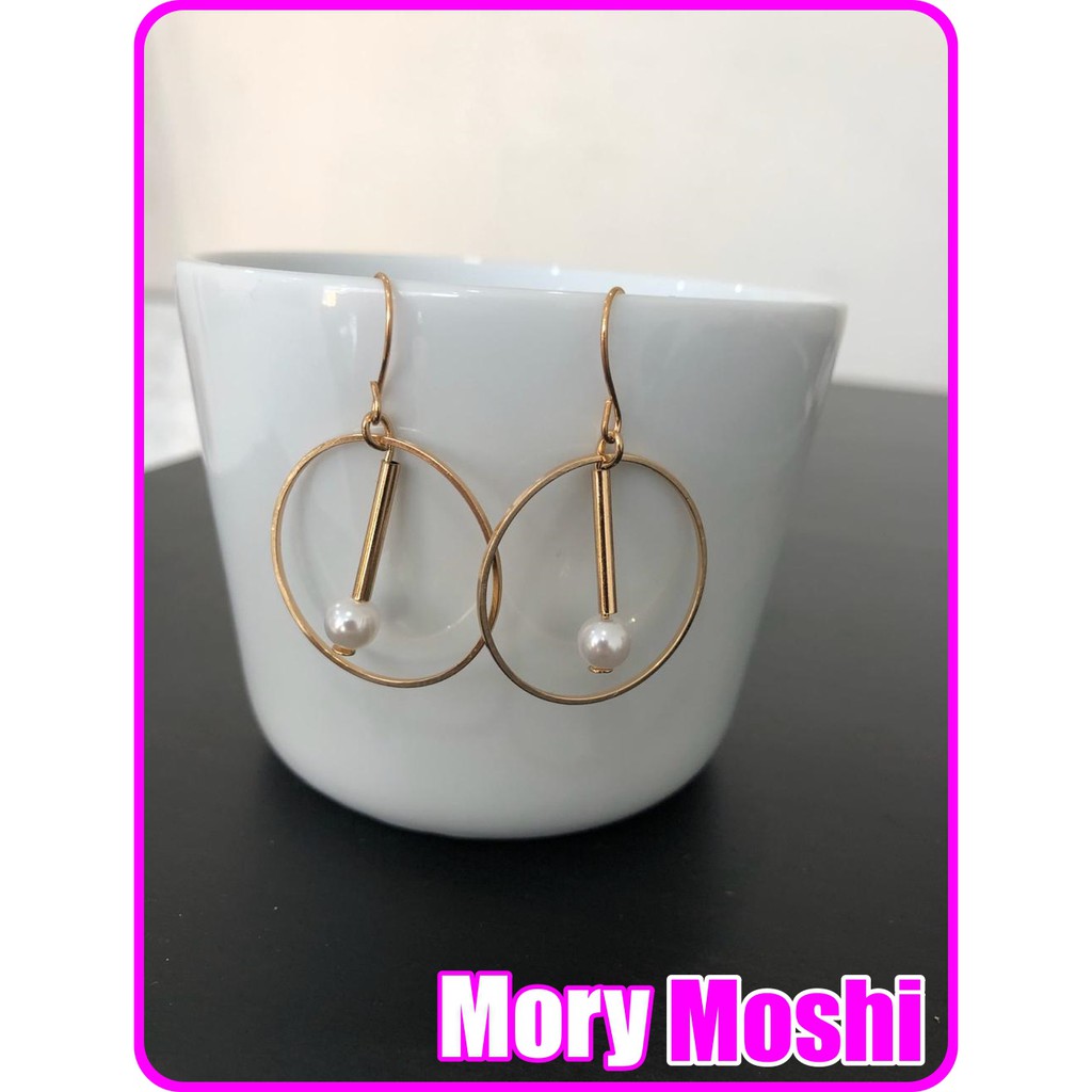 MORYMOSHI A24 Anting Tusuk Ring MutiaraFashion  Korea Murah