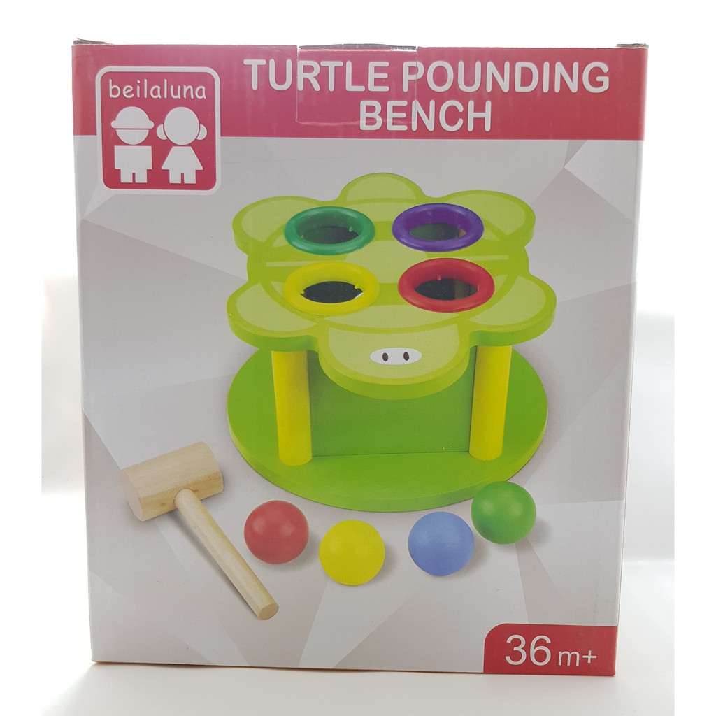 MAINAN EDUKASI ANAK TURTLE POUNDING BENCH