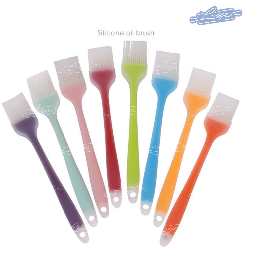 Spatula Kuas Silicone Rainbow Kue Masak Food Brush