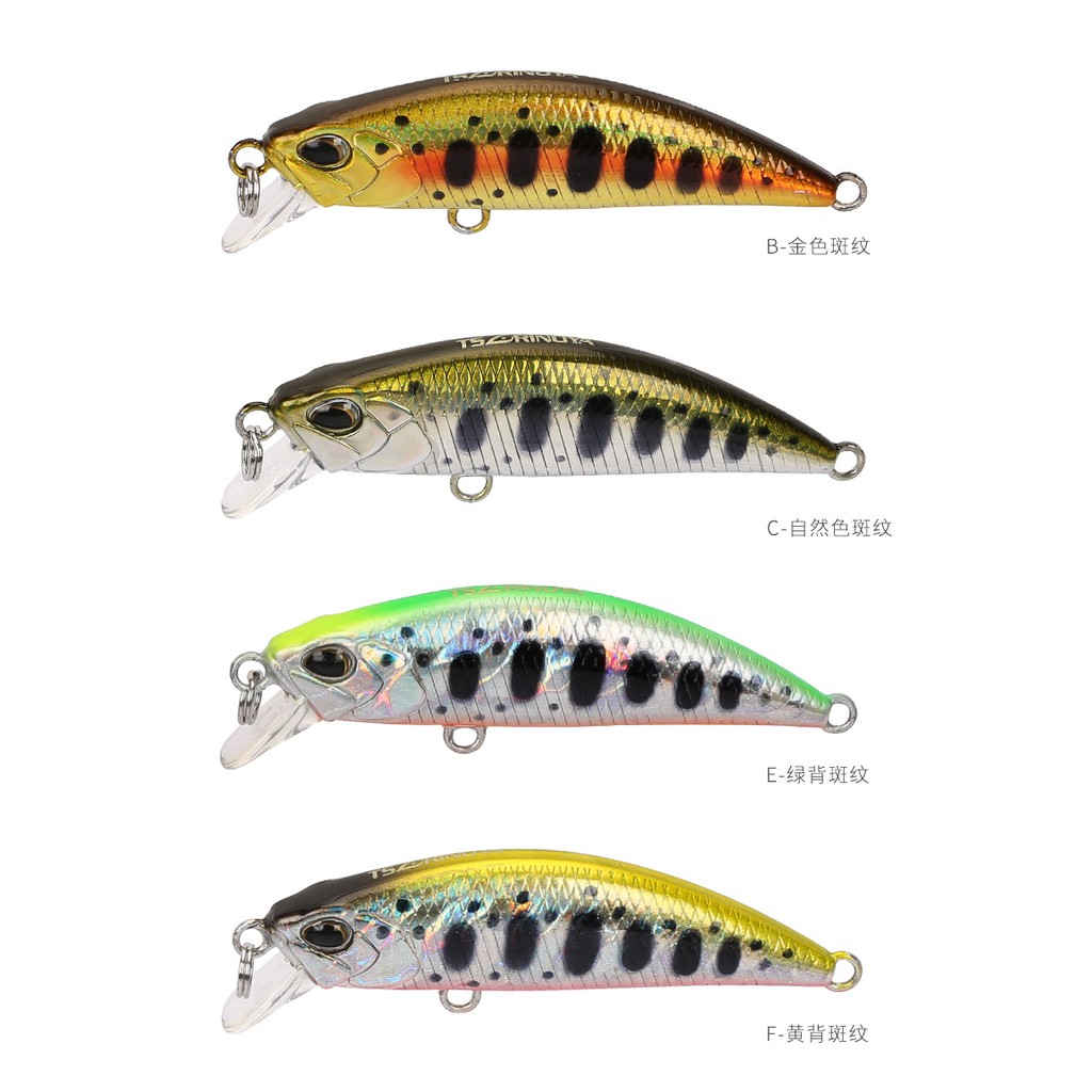 SYFishing 1Pcs 50mm 5g Umpan Pancing Buatan Bentuk Ikan Kecil Mata 3d Bahan Keras Ukuran Sinking Fishing Lure