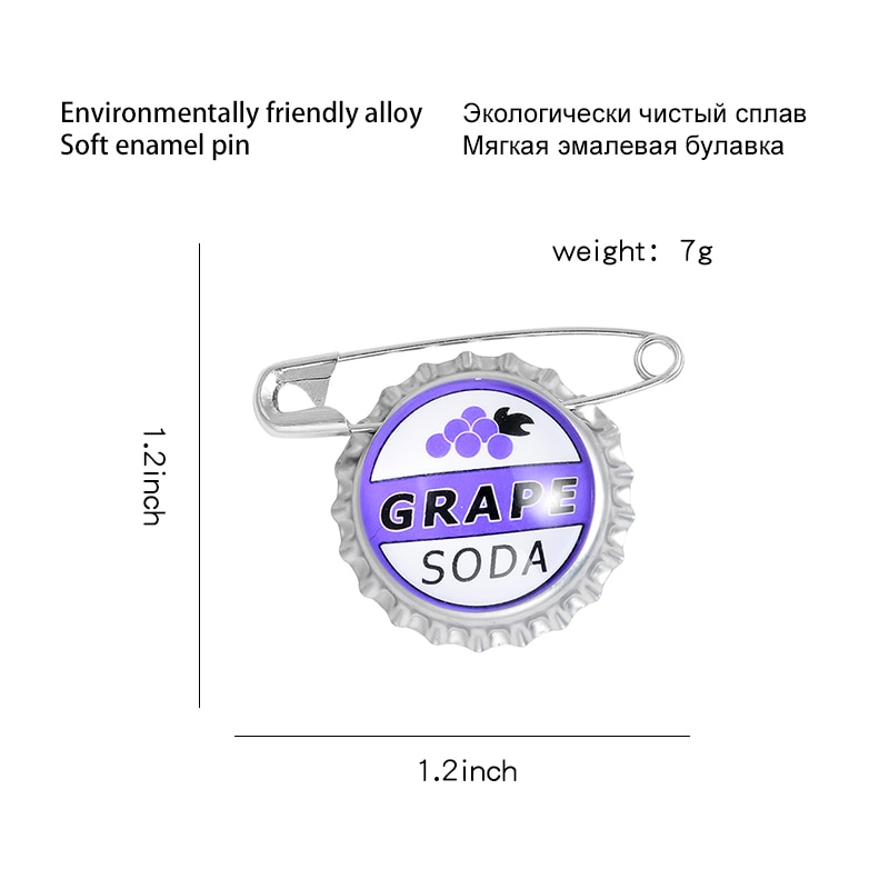 Bros Pin Bentuk Botol Soda / Jus / Anggur / Kapsul Untuk Hadiah Anak