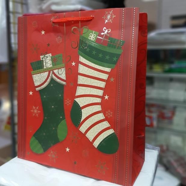 

✭ Paperbag Christmas( Natal)/ Goddiebag/ Souvenir Natal uk 25X30 ♢