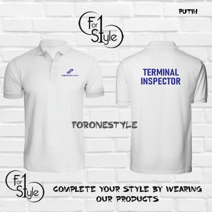 POLO SHIRT TERMINAL INSPECTOR - POLO KERAH TERMINAL INSPECTOR BAJU - Polo foronestyle