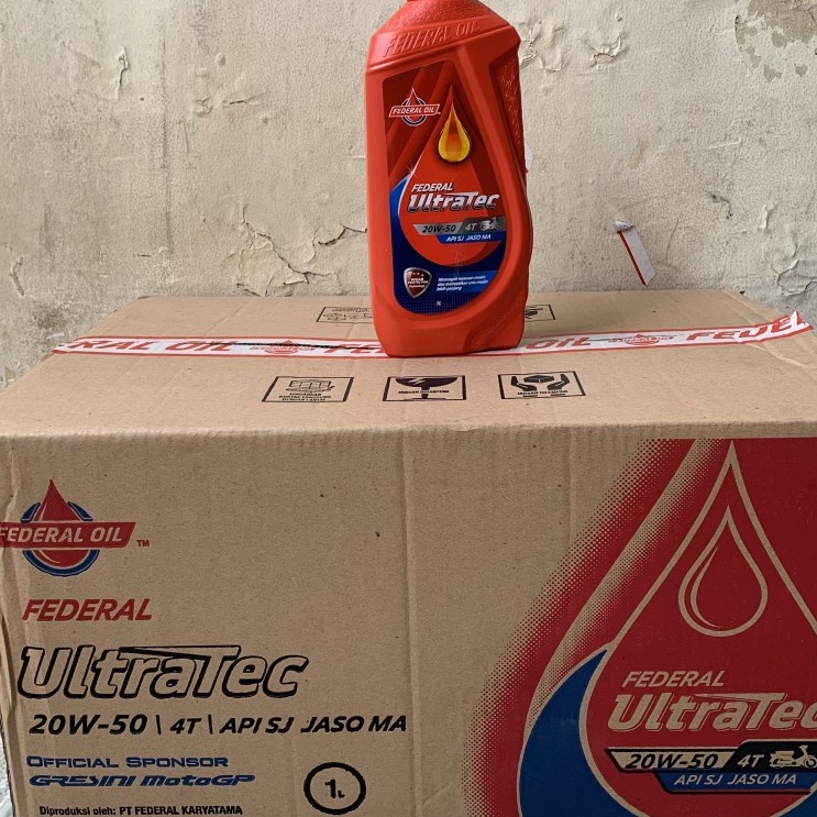 52 /DUS FEDERAL ULTRATEC 1L ISI 24 20W-50 OLI MOTOR OIL 4T API SJ JASO