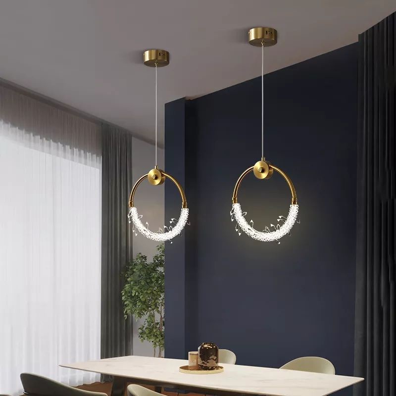 Lampu Gantung Hias Gold Ring Premium Chandelier Luxury Design Home