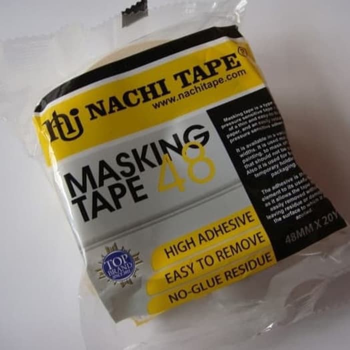 

Lakban Kertas NACHI 48mm 20yard/Masking Tape NACHI 2inc/Isolasi Kertas