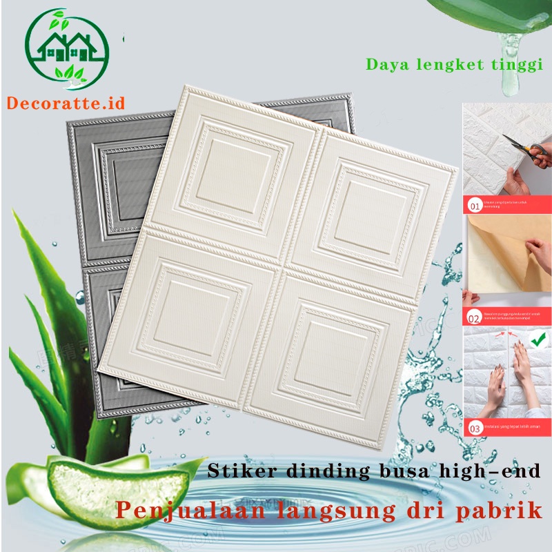 Jual Wallpaper Stiker Dinding FOAM Timbul High Quality 3D Bata Putih ...