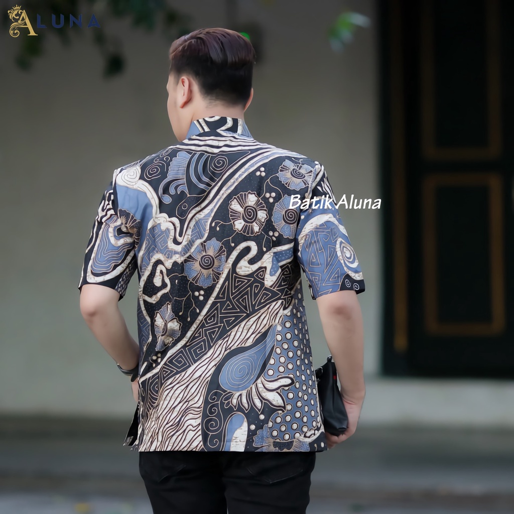 TERLARIS.!! BAJU BATIK PRIA LENGAN PENDEK KEMEJA BATIK PRIA KEREN MODERN BATIK COWOK KEKINIAN PD 022