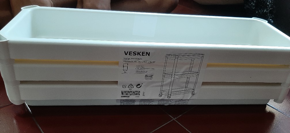 Troli Dapur / Troli Kamar Mandi Serbaguna, Peralatan Kamar Mandi 54cm  Putih Ve1470