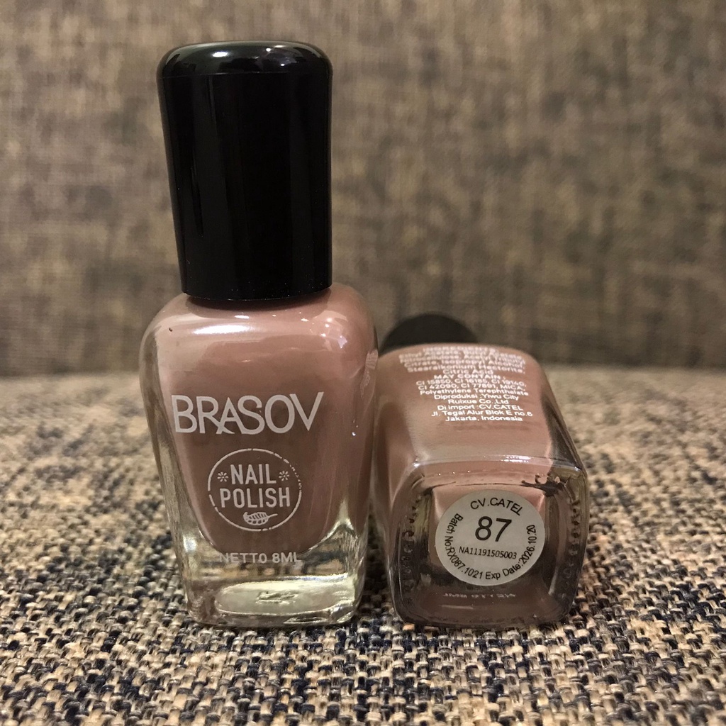 Kutek Brasov Nude Halal Murah 8ml | Cat Kuku Nail Polish 8ml BPOM