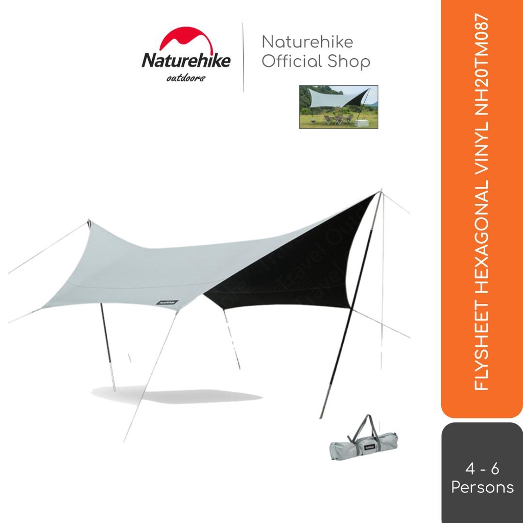 Naturehike Flysheet Hexagonal Vinyl Nh20Tm087 Tenda Shelter Camping