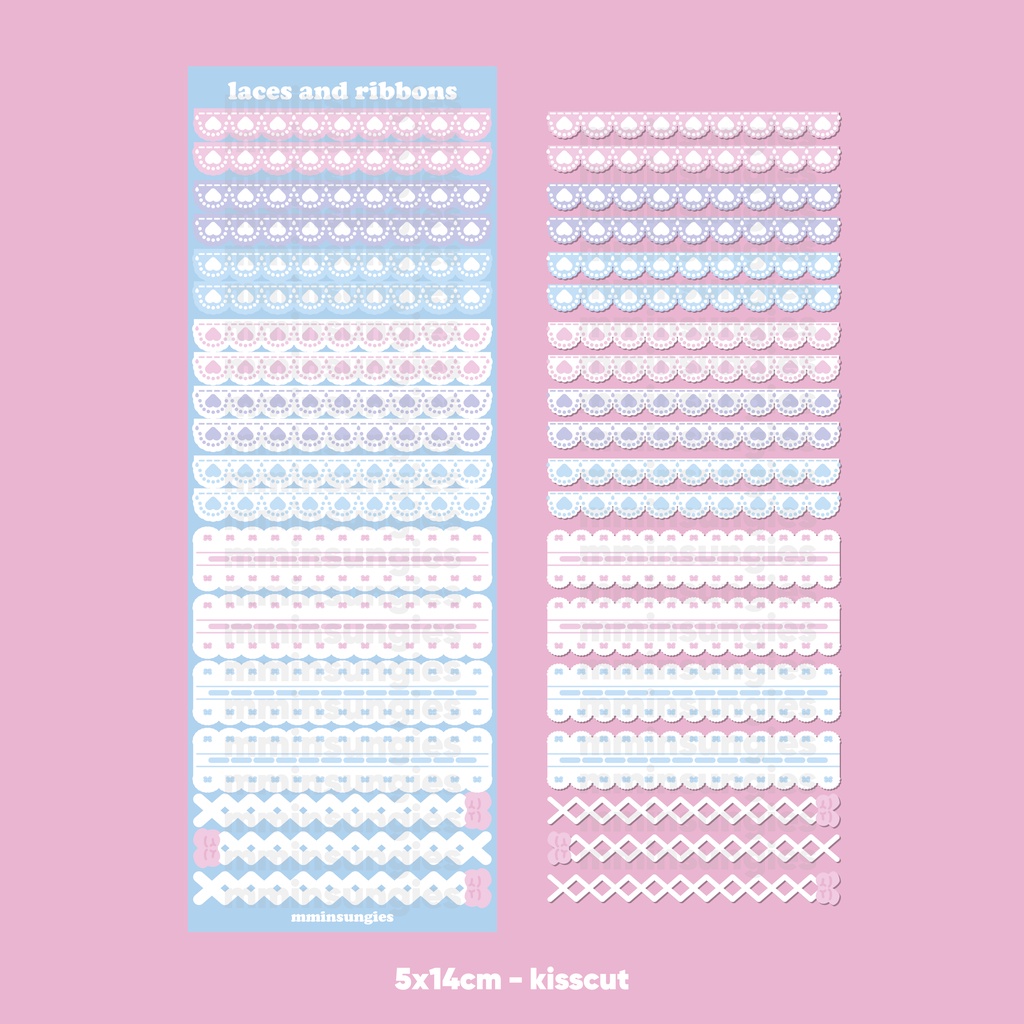

LACES AND RIBBON STICKER || PT.2