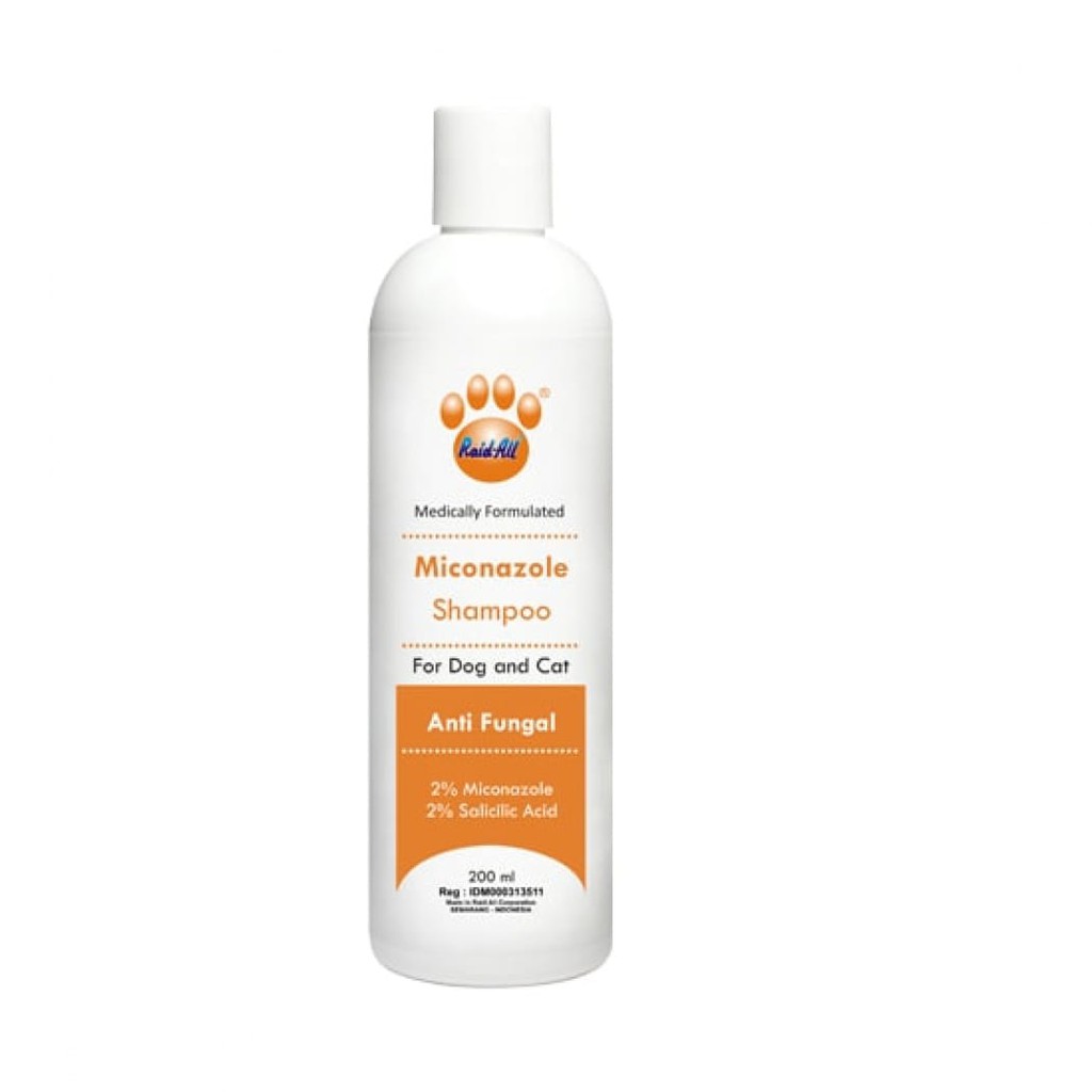 SHAMPO MICONAZOLE 200ml orange / SHAMPO KUTU kucing anjing / SHAMPO JAMUR / raid all