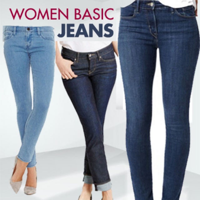  Celana  Jeans  Wanita Hw Pun List  Highwaist Stripes Celana  