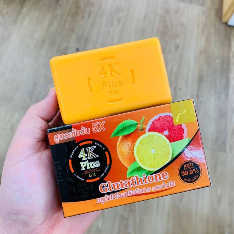 4K PLUS 5X GLUTATHIONE , VITAMIN C & E FACE AND BODY SOAP