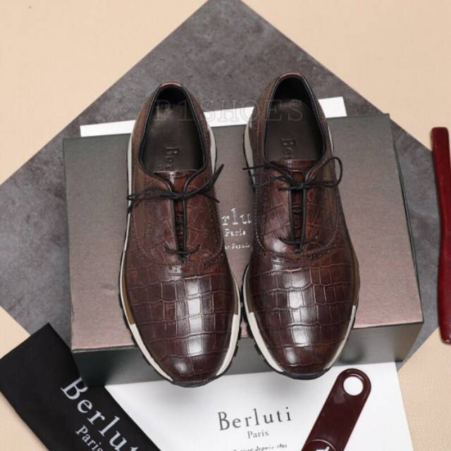 Sepatu pria berluti sneaker mirror quality shoes man