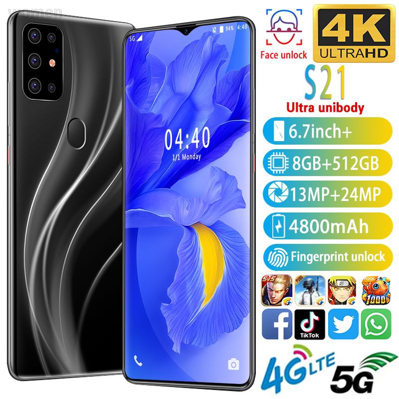 Smartphone S21 Android Os 10 0 Handphone 8 512g 13mp 24mp 4g Women Shopee Indonesia