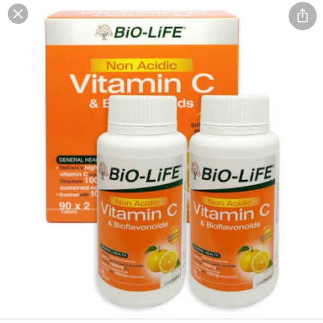 Bio Life Vitamin C Non Acid 1000mg, 90 tablets  Shopee Indonesia