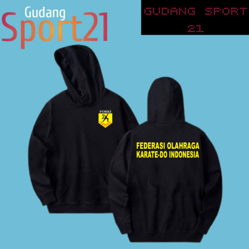 jaket hoodie forki federasi olahraga karate do indonesia hoodie forki