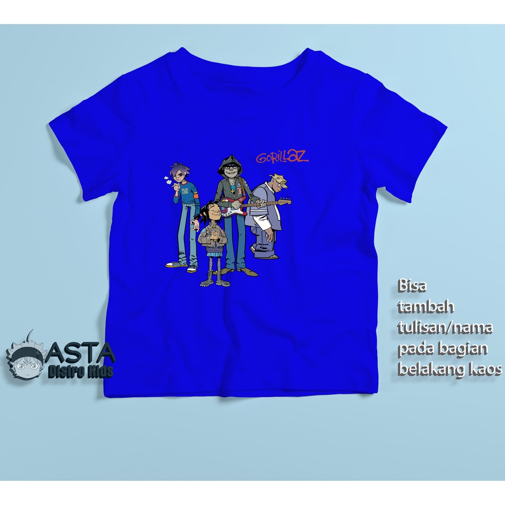 Tshirt Kaos Musik Anak Gorillaz