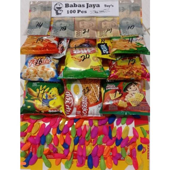 Lotre Balon Cabutan Isi 100 Pcs. Tm