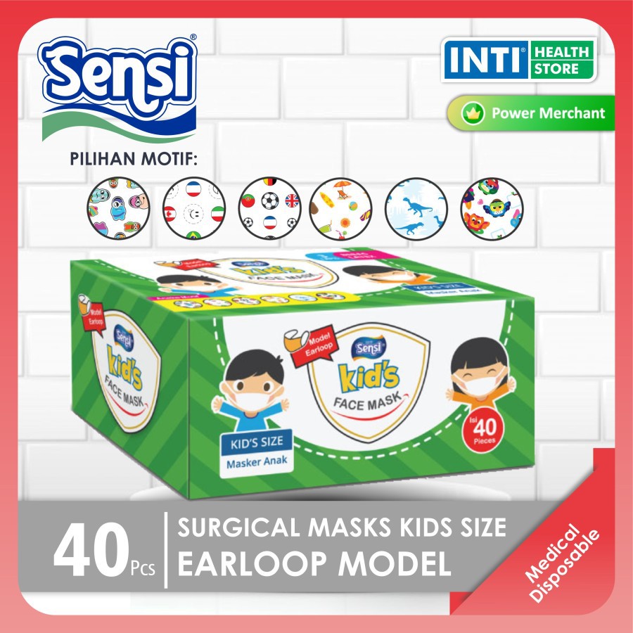 SENSI | Masker Sensi Anak 3 Ply Earloop | Masker Anak 3 Ply