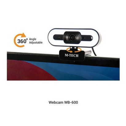 ITSTORE  Webcam M-TECH WB-600 1080p FULL HD wiht microphone WB 600/ WB600 Ring Light Mode